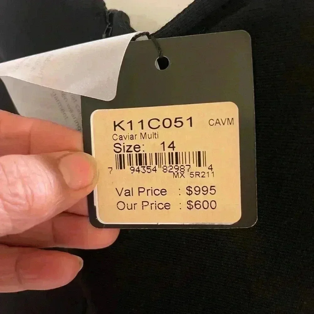 ST.John Cavier multi gorgeous dress,new with a tag black, pink & cream stripes - Picture 11 of 16